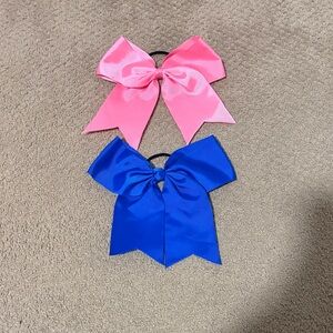 Pink and Blue Hair Bows